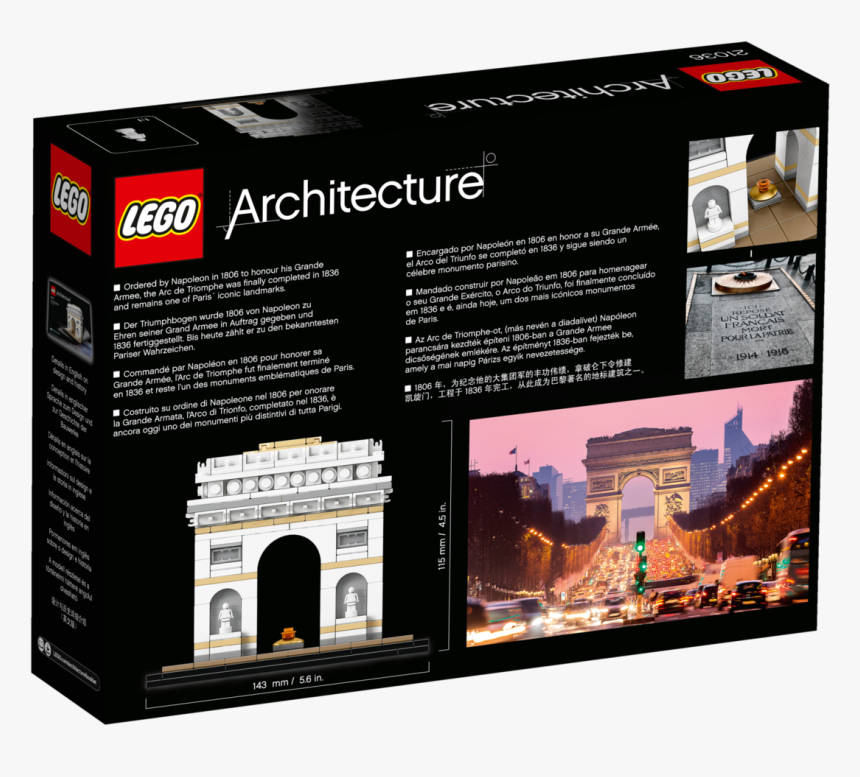 Transparent Arc De Triomphe Png - Arc De Triomphe Lego Box Bottom View, Png Download, Free Download