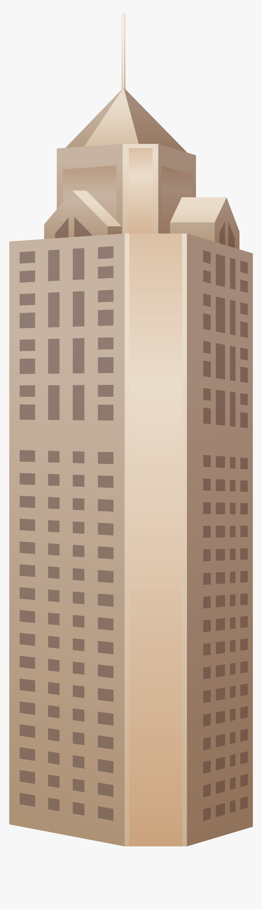 Old Brown Skyscraper Png Clipart - Tower Block, Transparent Png, Free Download