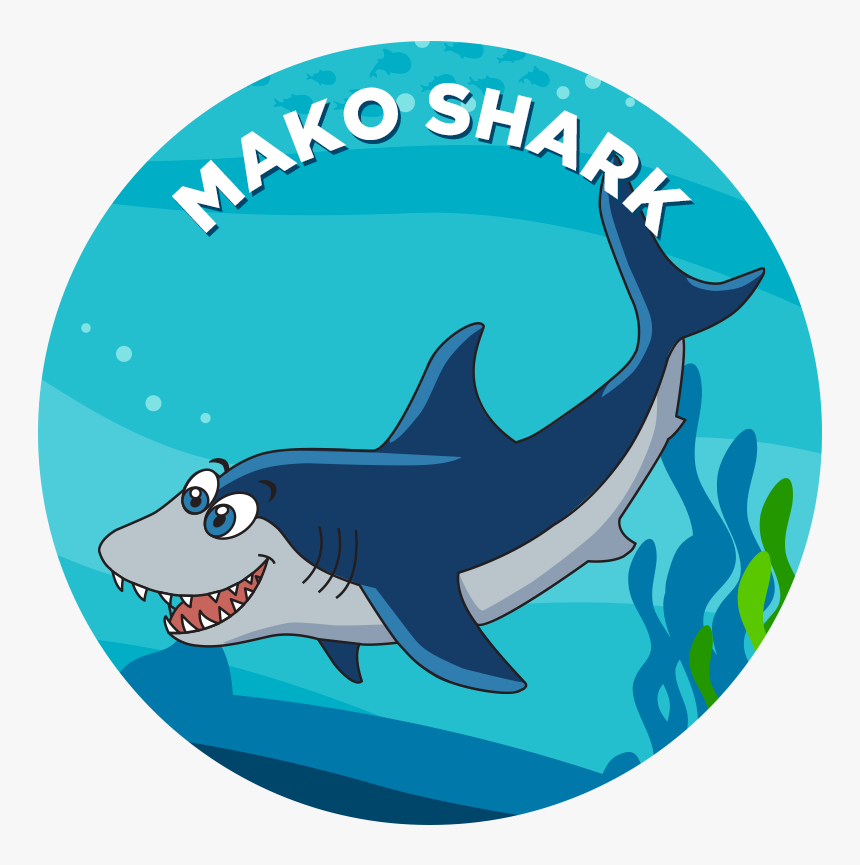 Mako Shark - Shortfin Mako Shark Cartoon, HD Png Download, Free Download