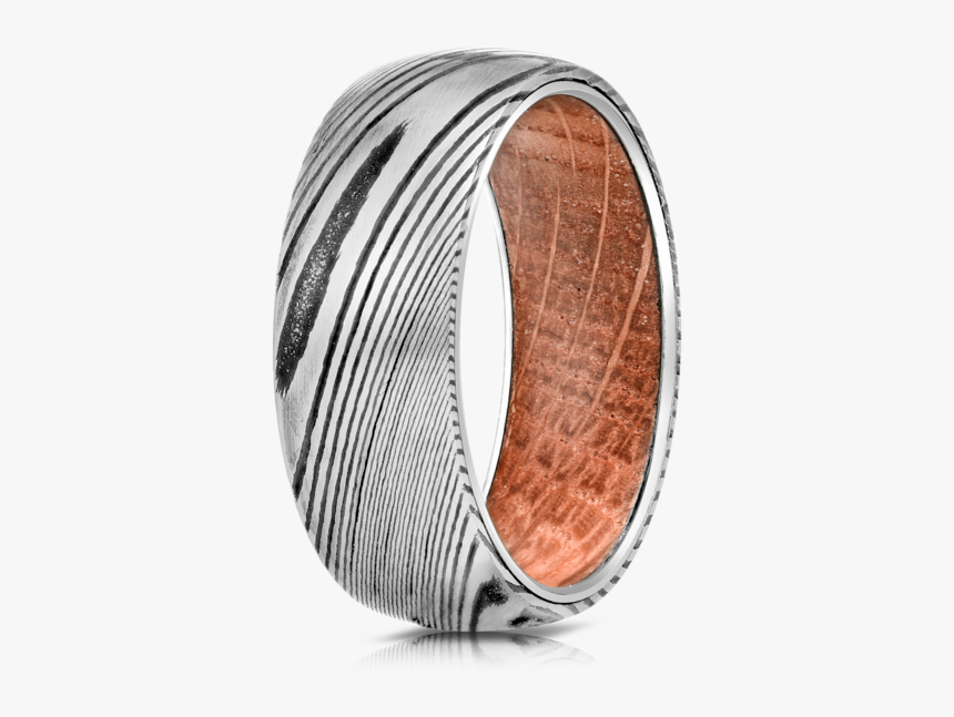 Damascus Steel Black- Whiskey Barrel Inlay - Bangle, HD Png Download, Free Download