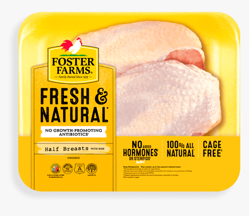 Half Breasts - Foster Farms Chicken Thighs, HD Png Download, Free Download