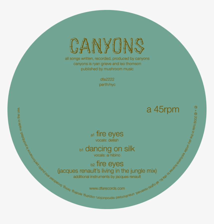 Canyons - Fire Eyes - Beats In Space, HD Png Download, Free Download