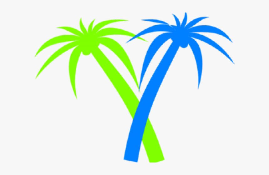 Transparent Colorful Tree Png - Neon Palm Tree Clip Art, Png Download, Free Download