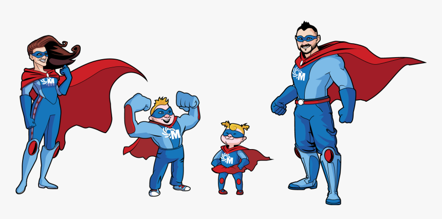 Marvel Illustration Of The Family - Cartoon, HD Png Download, Free Download