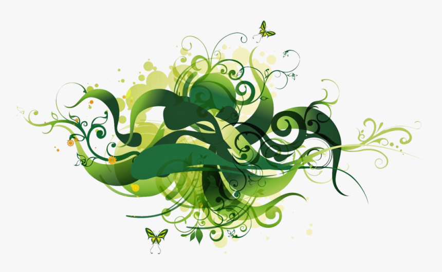 Green Floral Vector - Green Floral Vector Png, Transparent Png, Free Download