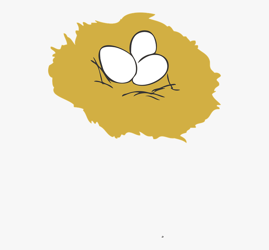 Nest, Eggs, Yellow - Nido Con Huevos Animado Png, Transparent Png, Free Download