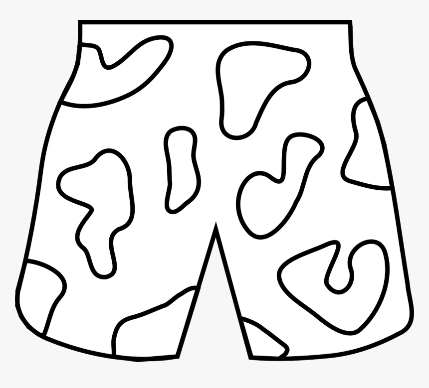 Shorts Beach Clothing Free Photo - Swimming Suit Coloring Pages, HD Png Download, Free Download