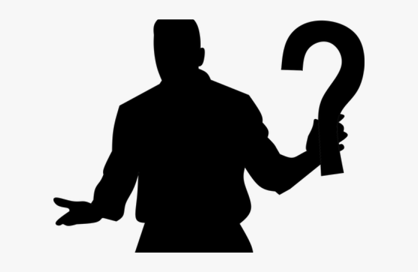People Silhouette Clipart Confused - Question Silhouette Png, Transparent Png, Free Download