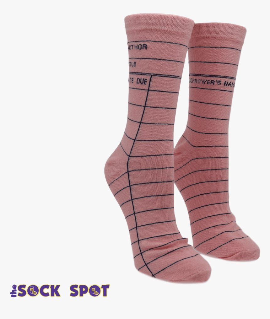 Pink Library Card Socks - Sock, HD Png Download, Free Download
