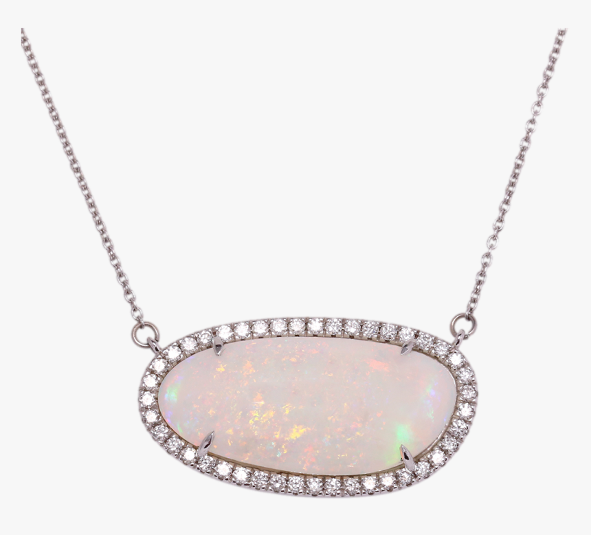 Opal & Diamond Necklace - Necklace, HD Png Download, Free Download