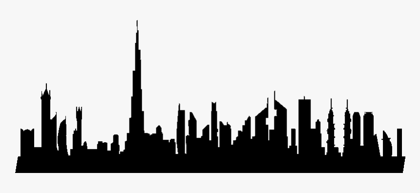 Dubai Skyline Silhouette - Dubai Skyline Silhouette Png, Transparent Png, Free Download