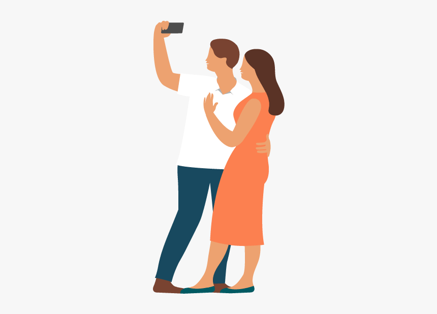 Couple Taking Selfie - Couple Taking Selfie Png, Transparent Png, Free Download