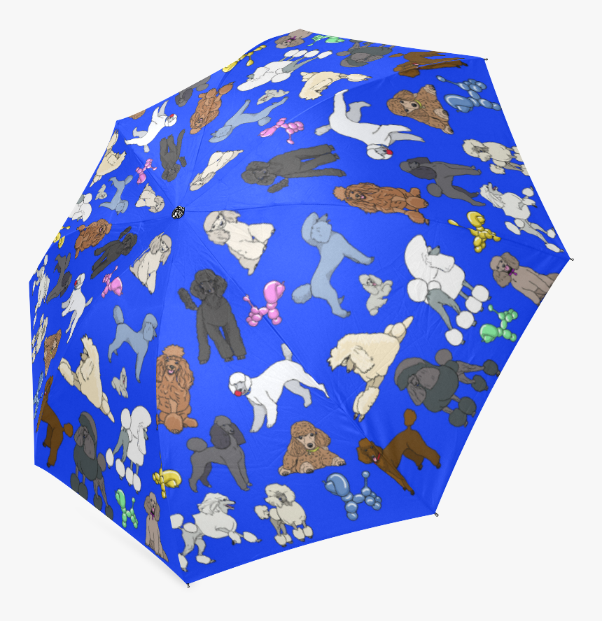 Poodle Umbrella Cobalt Foldable Umbrella - Umbrella, HD Png Download, Free Download