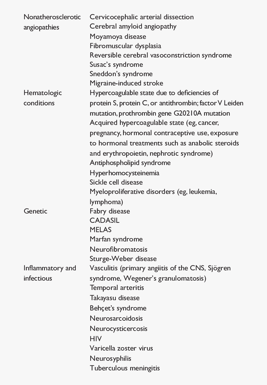 Causes Of Stroke In Young Patients, HD Png Download, Free Download