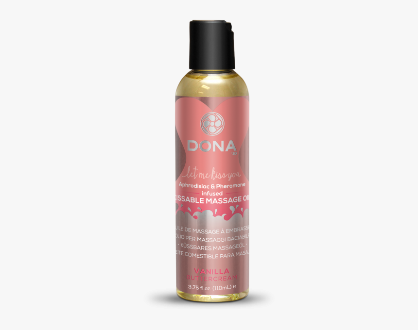 Dona Kissable Massage Oil Vanilla Buttercream - Bottle, HD Png Download, Free Download