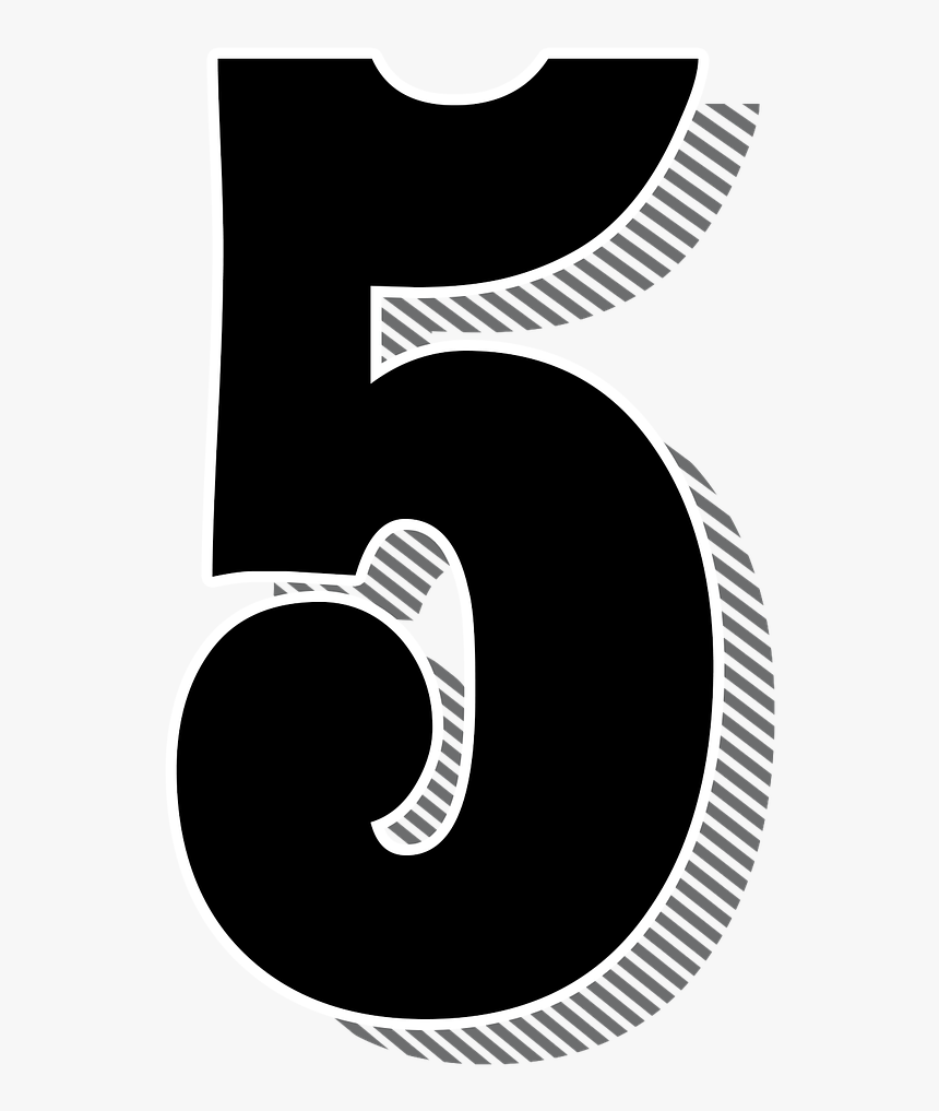 Number 5 With Shadow, HD Png Download, Free Download