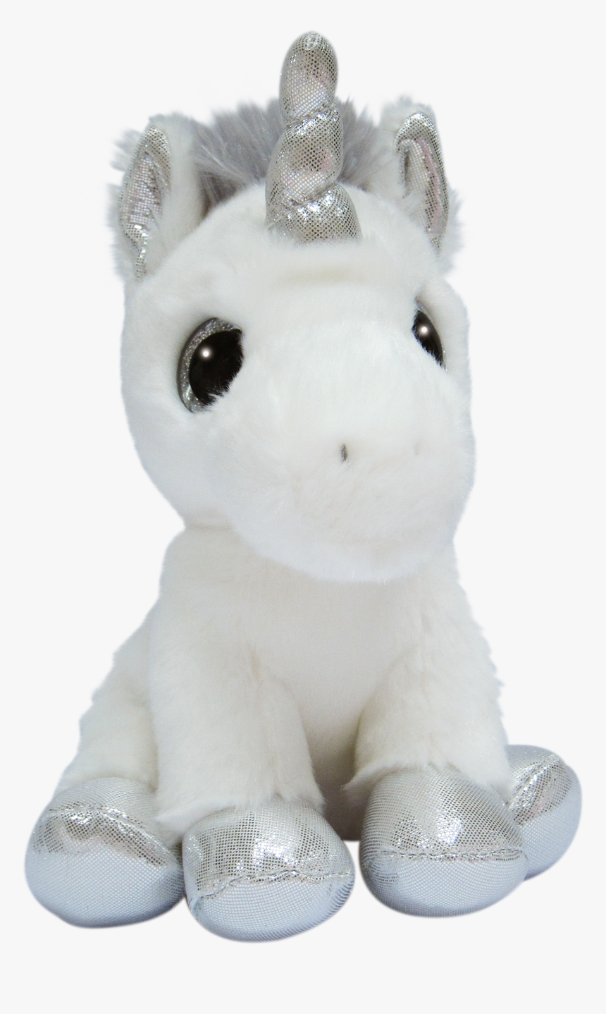 Unicorn Silver Glitter Eyes - Stuffed Toy, HD Png Download, Free Download