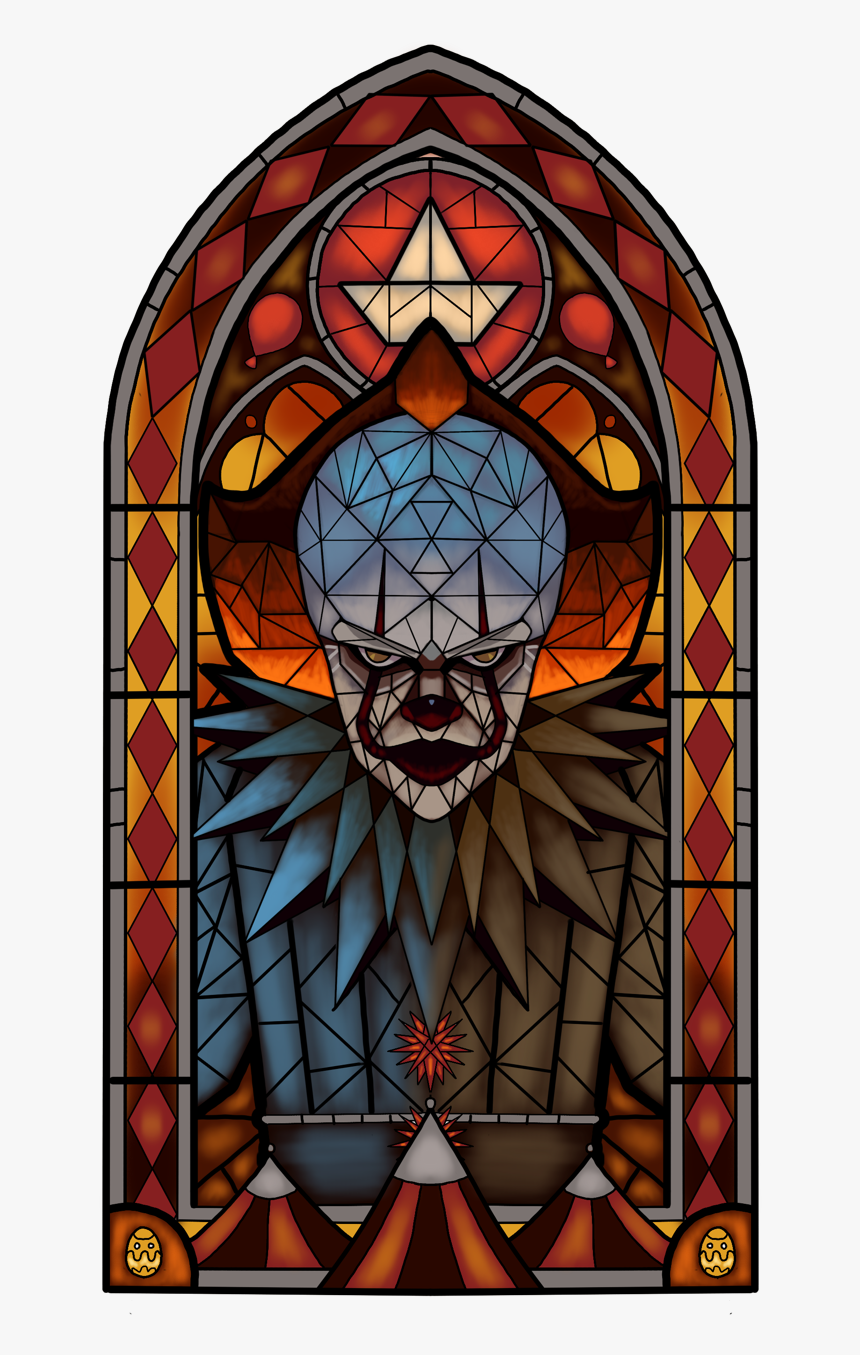 Image - Stained Glass Pennywise Window, HD Png Download, Free Download