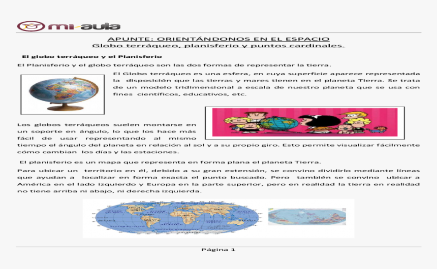 Apunte 1 Globo Terraqueo Planisferio Puntos Cardinales - Circle, HD Png Download, Free Download