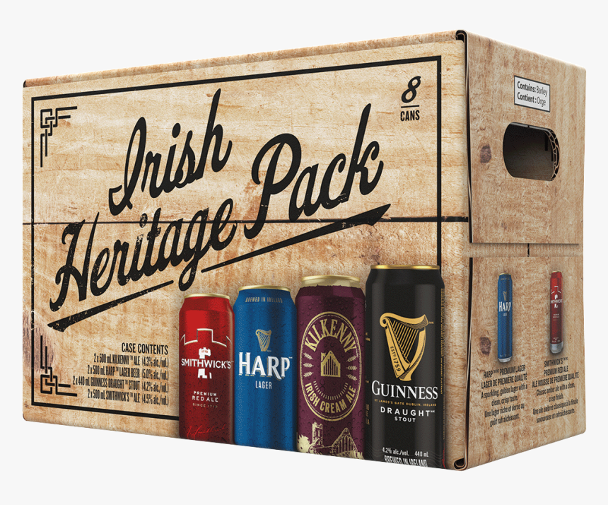 Guinness Irish Beer Discovery Pack 8 X 500 Ml - Irish Beer Pack, HD Png Download, Free Download