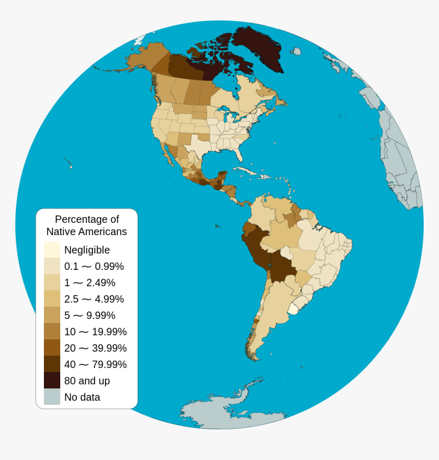 Transparent Globo Terraqueo Png - Native Americans Population In South America, Png Download, Free Download