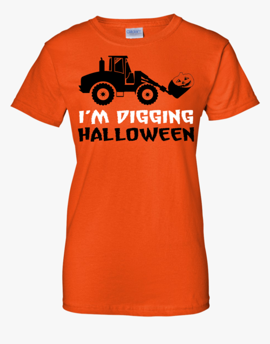 Pumpkin Face Tractor I"m Digging Halloween Cute Men/women - Elmo Shirt No Background, HD Png Download, Free Download