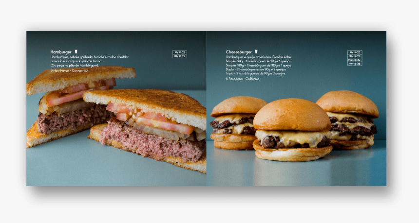 05 Theburgermap Visualidentity Cardapio - Fast Food, HD Png Download, Free Download