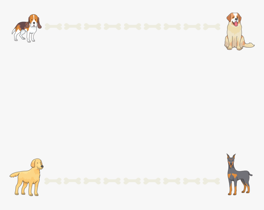 Dogs And Bones Frame - Dog Frame Png Cartoon, Transparent Png, Free Download