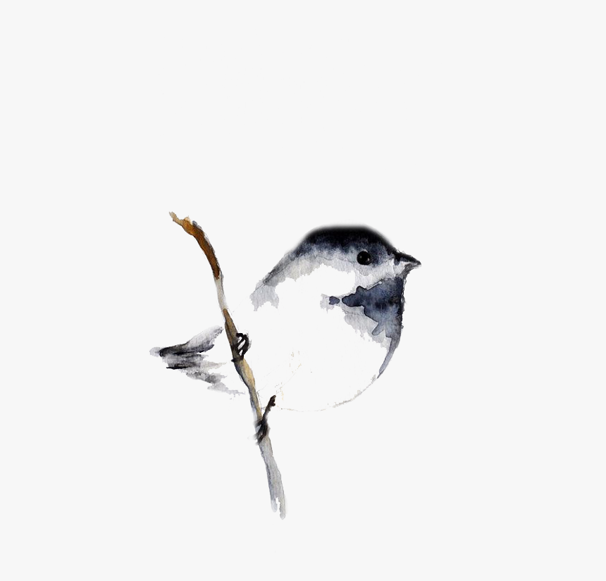 Bird Watercolor Painting Tattoo Drawing - Small Wren Bird Tattoo, HD Png Download, Free Download