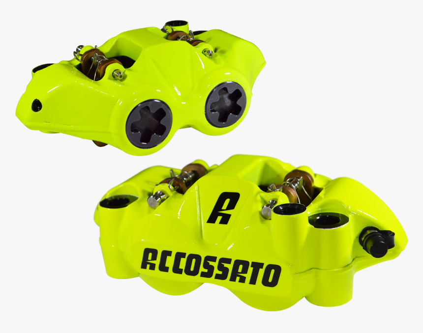 Accossato Radial Brake Caliper Set Forged W/ Zxc Carbon - Yellow Brake Calipers Bike, HD Png Download, Free Download