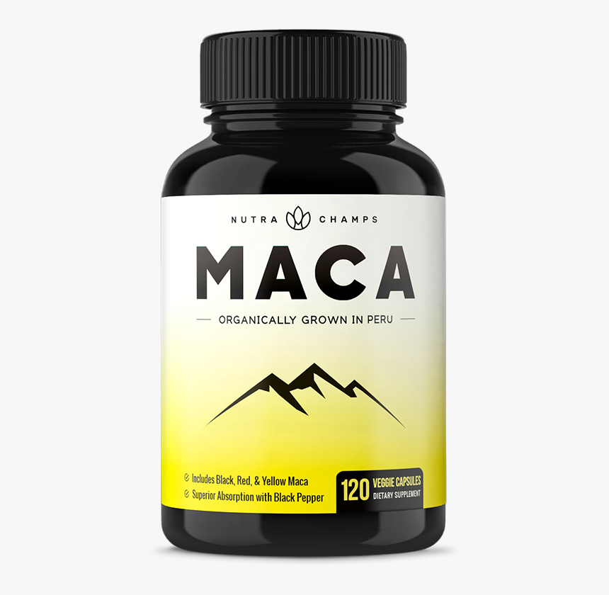 Transparent Maça Png - Organic Maca Root Powder Capsules, Png Download, Free Download