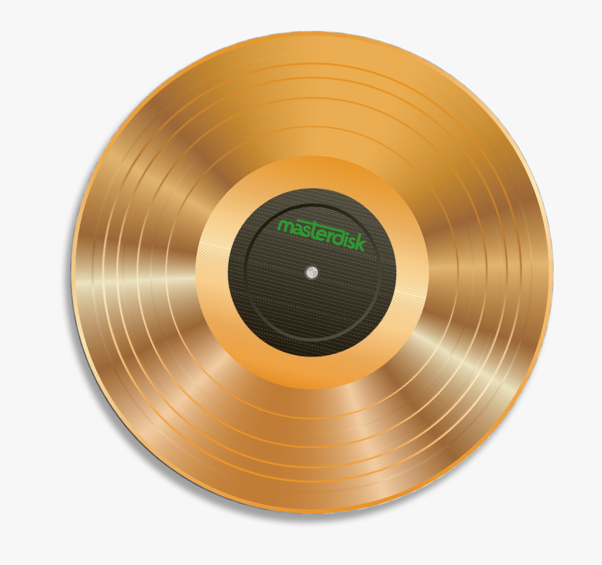 Masterdisk Gold Record Transparent - Transparent Png Gold Vinyl Record Png, Png Download, Free Download