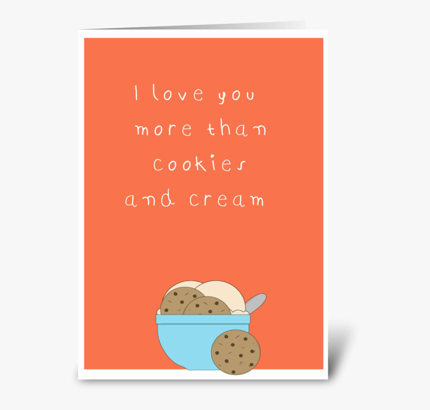 Cute Love You More Then Greeting Card - Cookie, HD Png Download, Free Download
