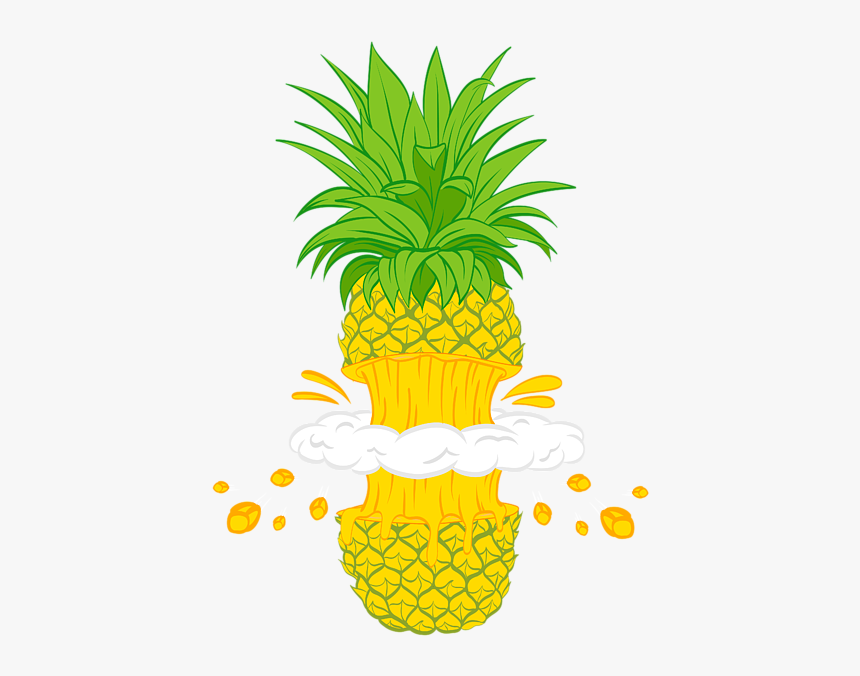 Pineapple With Sunglasses And Moustache Cartoon, HD Png Download, Free Download