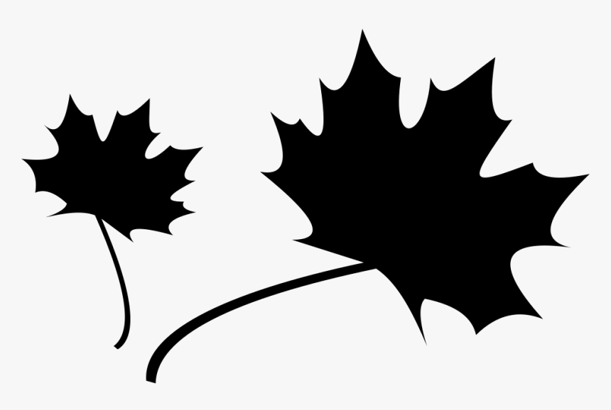 Two Maple Leaves - Silhouette Maple Leaf Clipart, HD Png Download, Free Download