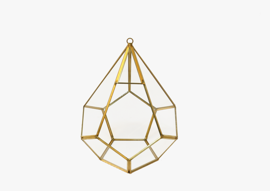 Hanging Diamond Teardrop Shape Gold Plant Terrarium - Geometric Terrarium Png Transparent Background, Png Download, Free Download