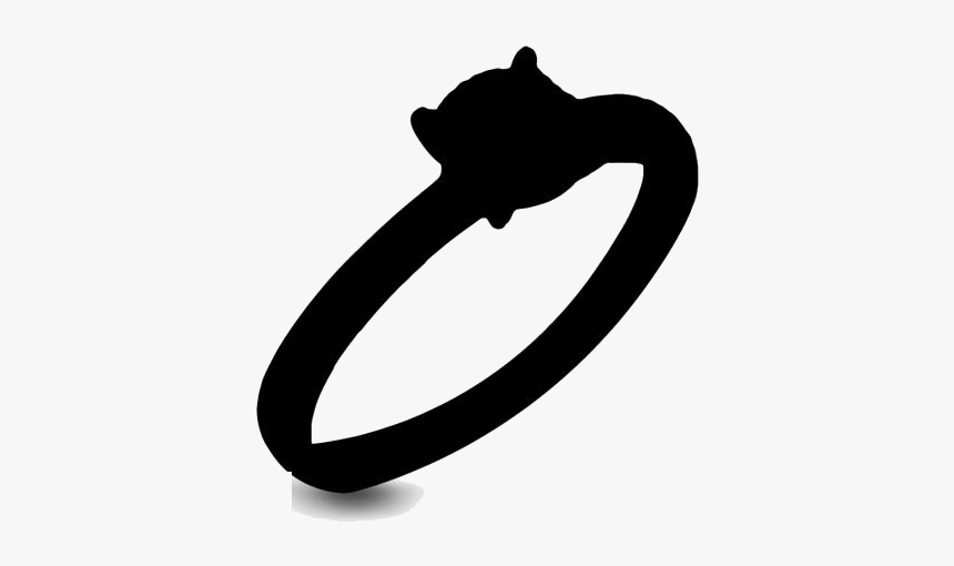 Transparent Diamond Ring Pic Silhouette Png - Silhouette Engagement Ring, Png Download, Free Download