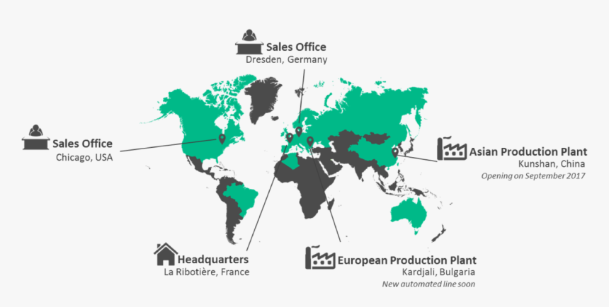 Serta Est Une Entreprise Internationale Présente Aux - World Map, HD Png Download, Free Download