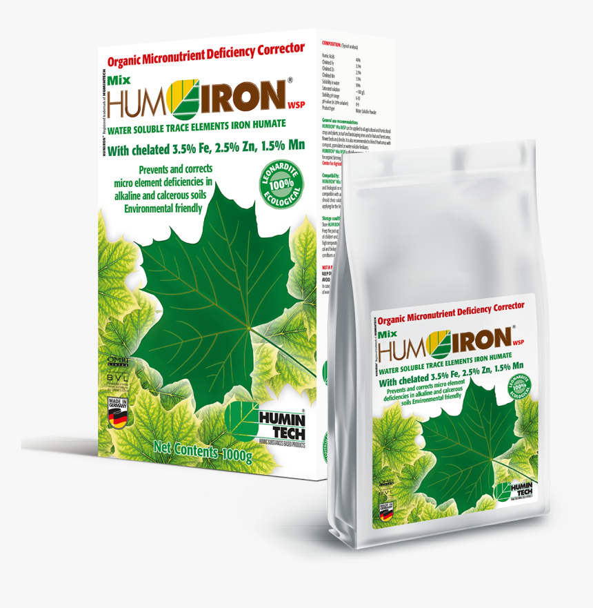 Humiron Mix Wsp Organic Micronutrient Deficiency Corrector - Iron, HD Png Download, Free Download