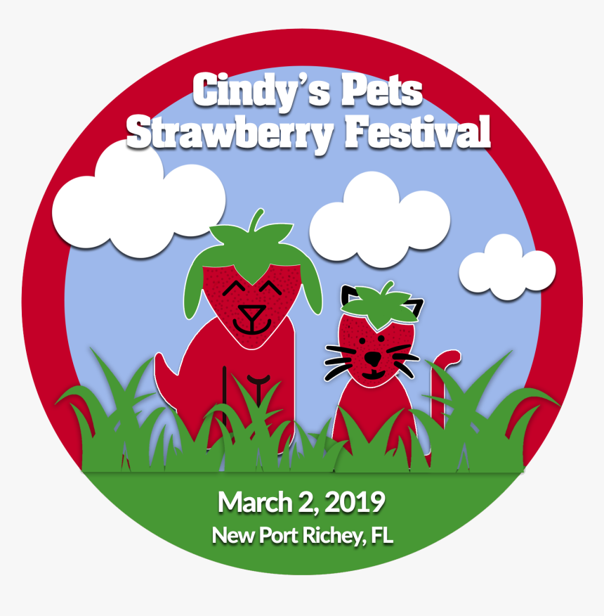 Strawberry Festival Logo March 2019 Flat - Cartoon, HD Png Download, Free Download