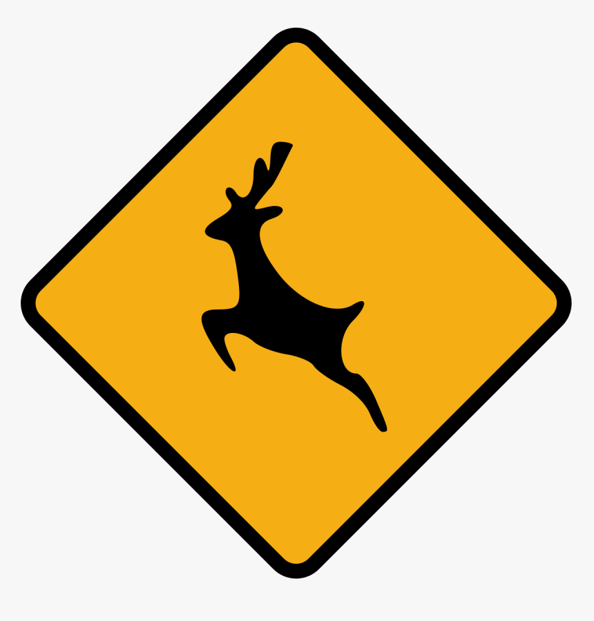 Wild Animals Road Sign, HD Png Download, Free Download