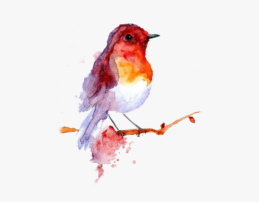 Watercolor Birds, HD Png Download, Free Download