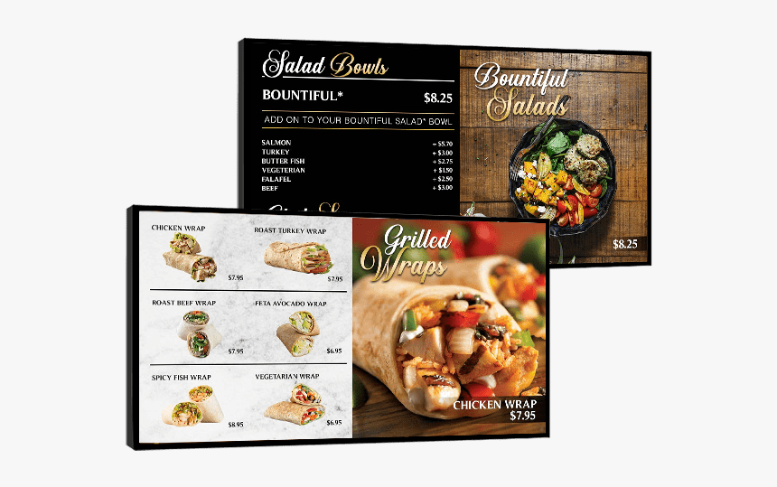 Digital Signage Menu Board, HD Png Download, Free Download