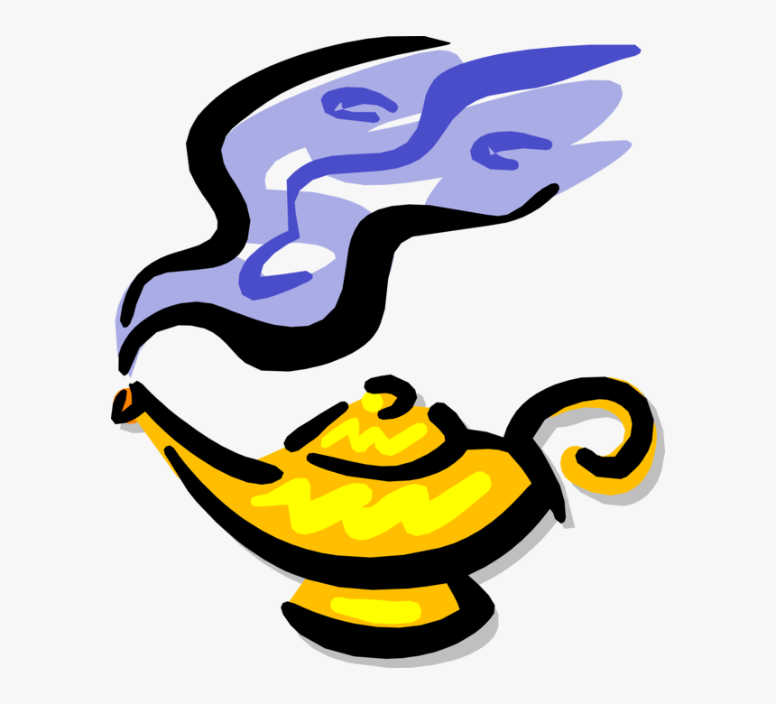 Vector Illustration Of Aladdin"s Lamp Conjures Up Ghost - Genie Lamp Gifs With Transparent Background, HD Png Download, Free Download