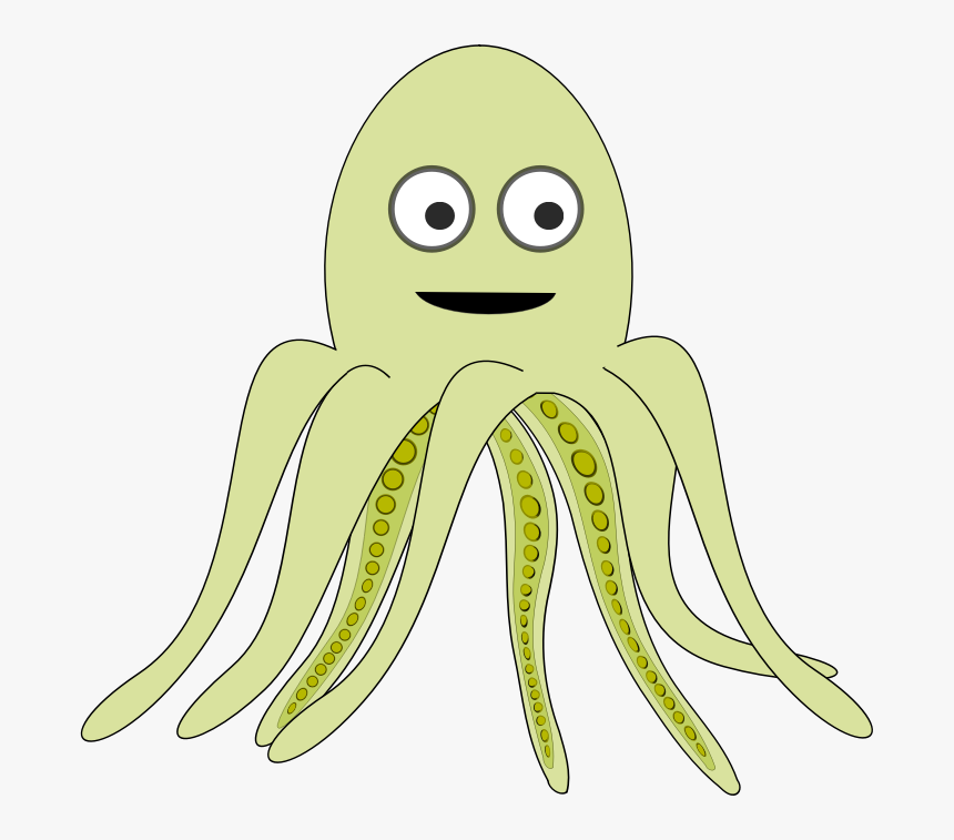 Cartoon Octopus - Blæksprutte Png, Transparent Png, Free Download