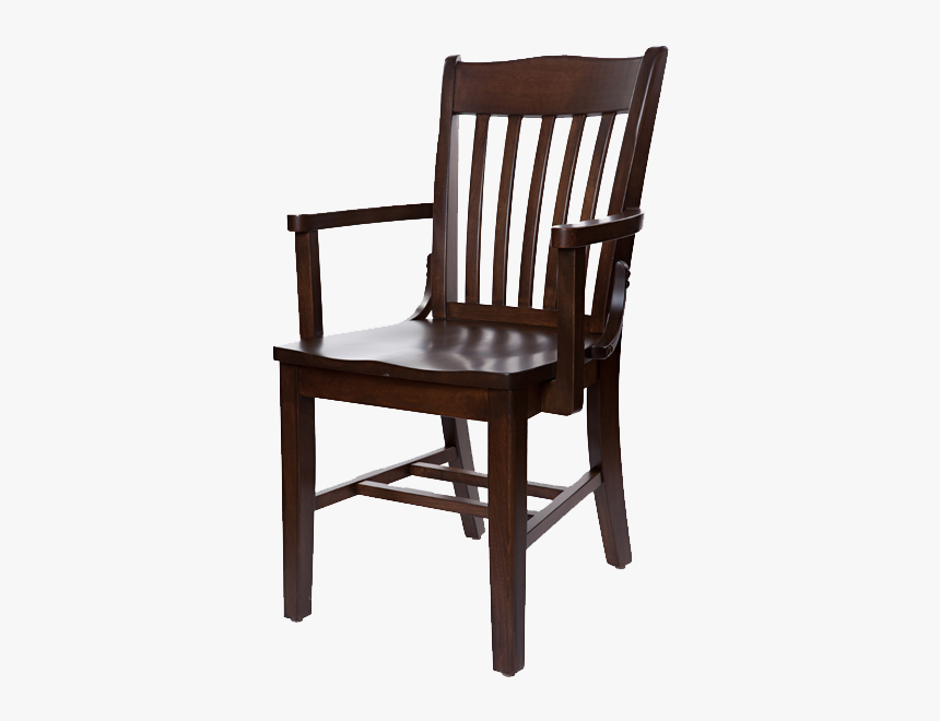 Schoolhouse Arm Chair 254 Solid Wood Seat - Old Wood Arm Chair, HD Png Download, Free Download