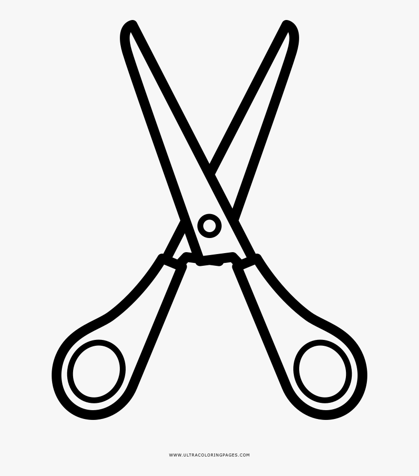 Open Scissors Coloring Page - Imagem Para Colorir De Tesoura, HD Png Download, Free Download