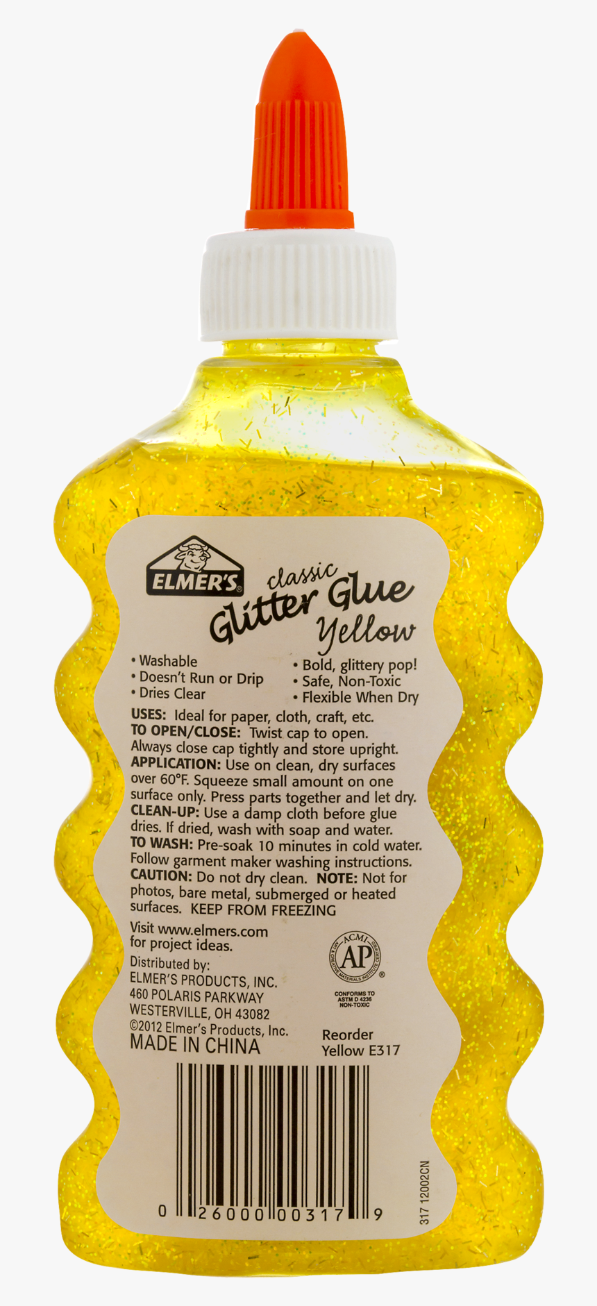 Elmer"s Classic Non-toxic Washable Glitter Glue,, HD Png Download, Free Download