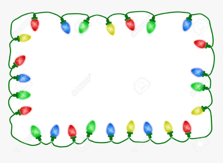 Christmas Lights Pictures Of Background Clipart Www - Clip Art Borders Christmas Lights, HD Png Download, Free Download