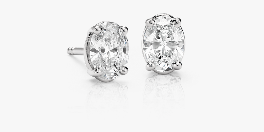 Oval Cut Diamond Studs - Oval Cut Diamond Earrings, HD Png Download, Free Download